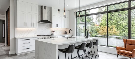 Sticker - Modern Kitchen Interior with Island