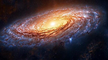 Wall Mural - a stunning spiral galaxy glowing brightly in the depths of space with vibrant colors and stars