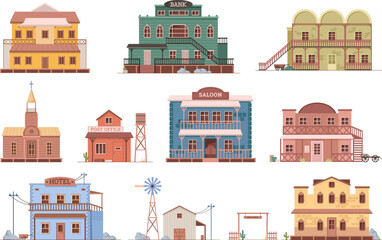 Wall Mural - set of buildings city infrastructure vector illustration