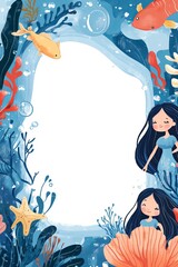 Sticker - Underwater concept invitation template