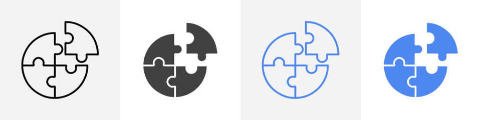 puzzle icon vector set use for web