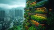 © Alienmarsh - Urban Greenery: Vertical Garden in a Cityscape