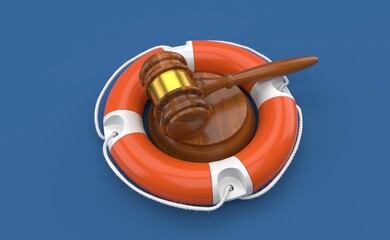 Poster - Gavel inside life buoy