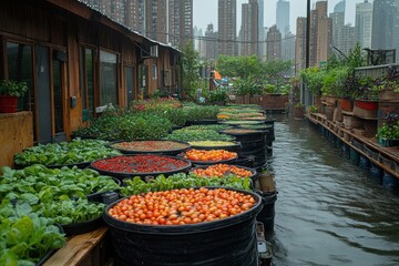 Wall Mural - Urban Farming in the City