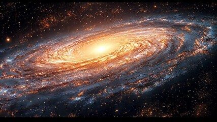 Wall Mural - a vibrant spiral galaxy shining brightly in the vastness of space during a starry night