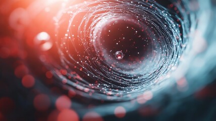 Wall Mural - Abstract Quantum Tunneling Particle Scene