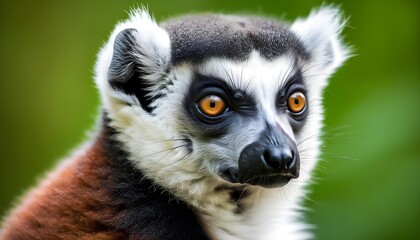 Playful lemur exploring its vibrant rainforest habitat