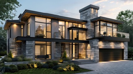 Poster - Modern Luxury Home with Stunning Architecture