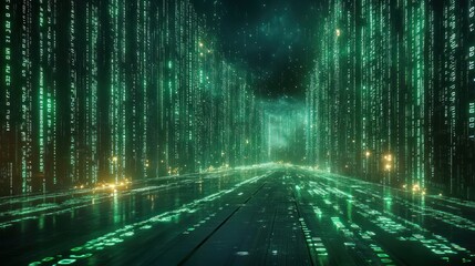 Poster - Digital Highway in the Matrix