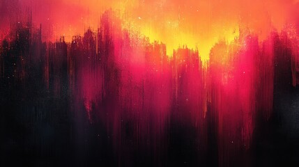 Wall Mural - Abstract Digital Painting of Red and Yellow