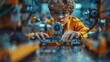 © amixstudio - Young Boy Operating Machinery in Workshop