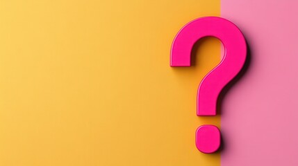 Canvas Print - vibrant abstract question mark, a striking flat design illustration featuring a bold, colorful quest