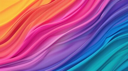 Canvas Print - vibrant abstract rainbow gradient, a dynamic blend of flowing colors creating a mesmerizing backdrop