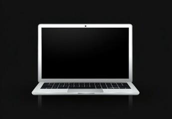 Laptop on Black.
