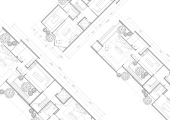 Floor plan designed building on the drawing.