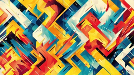 Wall Mural - Abstract Colorful Geometric Art