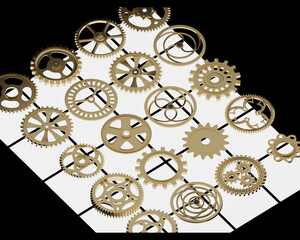 Wall Mural - group of a cog wheels