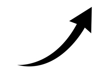Wall Mural - black curve arrow icon on transparent background. flat style. arrow icon for your web site design, l