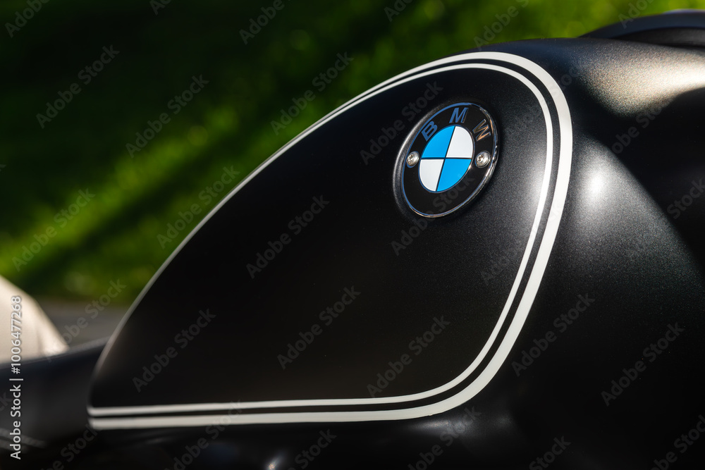 Novosibirsk, Russia - september 15, 2024: black BMW R18, close-up of ...