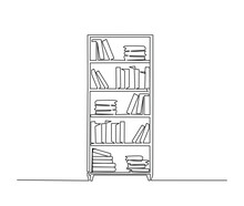 Books Shelf Line Art Free Stock Photo - Public Domain Pictures