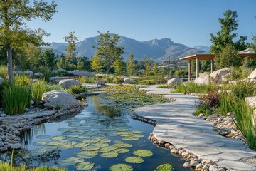 Canvas Print - Serene Garden Oasis