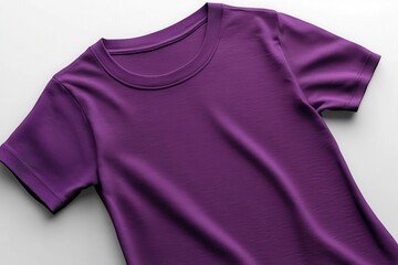 isolated plain purple tshirt mockup features front and back views on a crisp white background ideal for showcasing design concepts