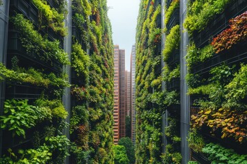 Canvas Print - Green Wall Architecture