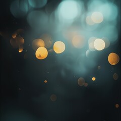 Canvas Print - Golden bokeh lights