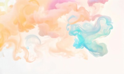 Wall Mural - abstract image of colorful ink swirls in water. create a stunning visual of vibrant colors dancing a