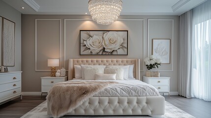 Wall Mural - A beautiful modern bedroom