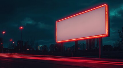 Canvas Print - Billboard in Neon Glow