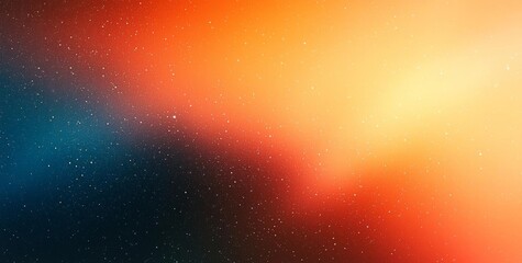 hyber realistic photo of teal orange black color gradient background, grainy texture effect, poster 