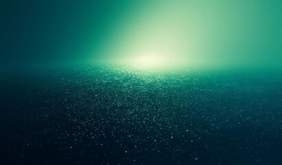 Wall Mural - hyber realistic photo of white green blurred gradient on dark grainy background, glowing light spot,
