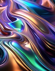 Wall Mural - abstract colorful background with waves