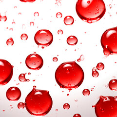 Sticker - Red bubbles on black