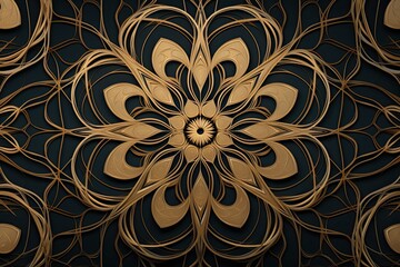 Poster - Elegance in Geometry Intricate Pattern Wallpaper
