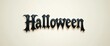 © SKIMP Art - The word 'Halloween' in gothic letters with spooky elements, Halloween theme on a white background Generative AI