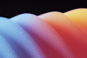 Wall Mural - abstract wave pattern with vibrant colors flowing in smooth gradients against a dark background, cre