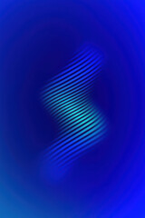 Wall Mural - abstract blue background featuring smooth curves and wavy lines, creating a calming and modern aesth