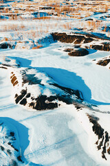 Wall Mural - landscape with snow