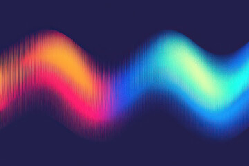 Wall Mural - vibrant abstract wave pattern in vivid colors, showcasing a dynamic flow of light and energy against