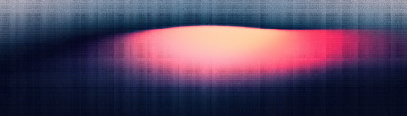 Wall Mural - abstract grainy gradient background purple pink orange black glowing color wave dark backdrop noise 