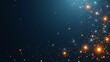 © Yuudaishin - Starry Night Christmas Lights Background with Blue and Cosmic Particles
