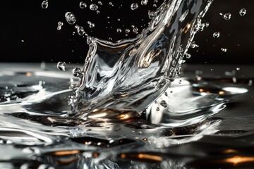 Stunning photography of liquid metal capturing its unique fluidity and reflective properties