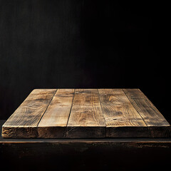 Wooden platform with black backdrop for use as product displays, in social media, or anything else.