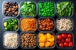 © Thanyarat - A balanced meal planning chart, showing different meals for breakfast, lunch, and dinner, with recipes and portion sizes for a week of healthy eating.