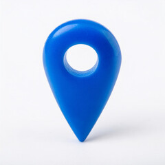 blue location pin isolated on white background. gps, guidance and direction.