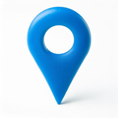 blue location pin isolated on white background. gps, guidance and direction.
