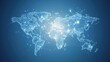 © emil - Digital world map and global network, a technology and global internet concept