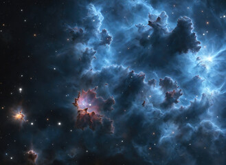 Wall Mural - space nebula. giant interstellar cloud and stars scattered across the universe